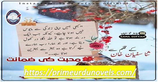 Mohabbat ki zamanat by Sana Sufyan Khan (New Edition)