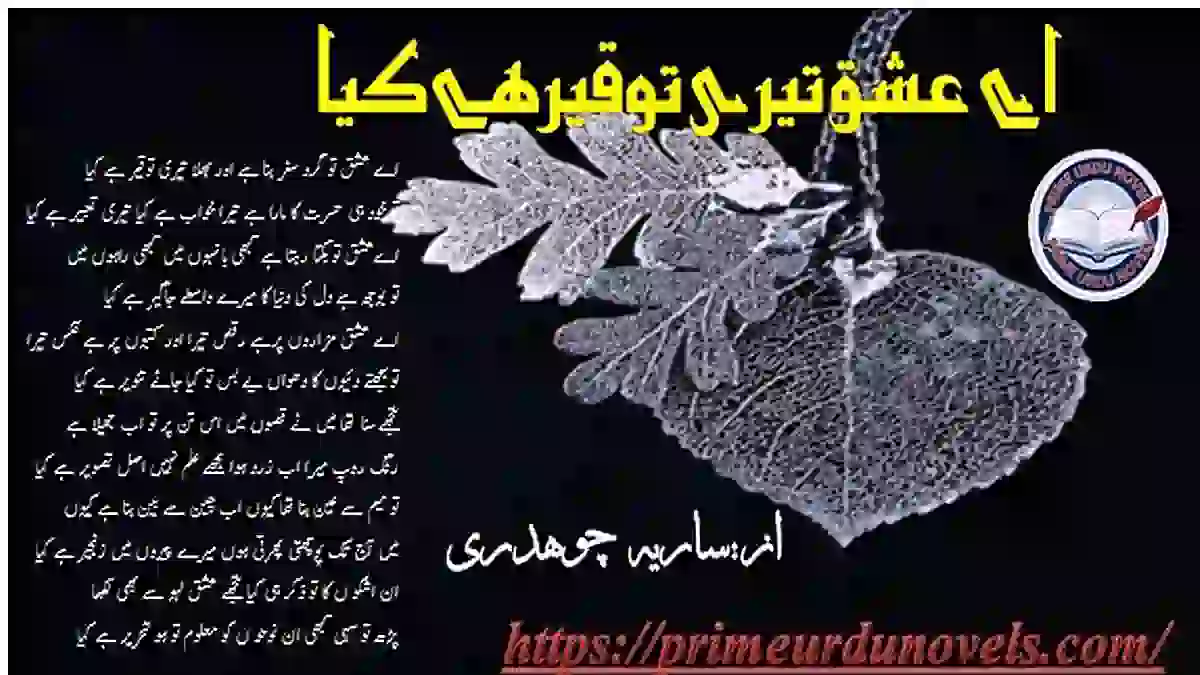 Aye ishq teri touqeer hy kya by Saria Chaudhary Complete