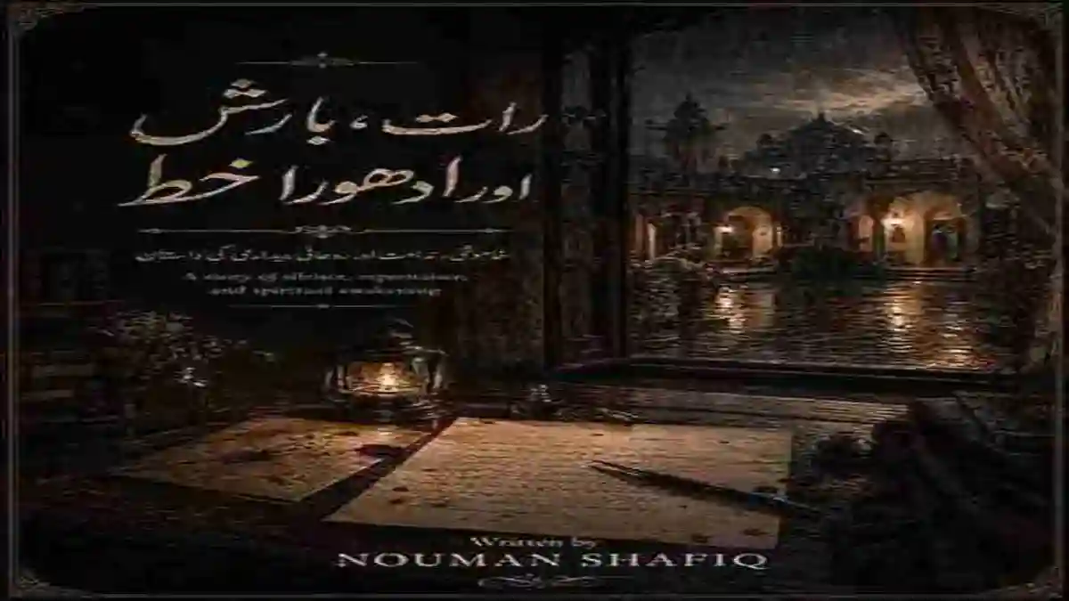 Raat barish our adhora khat by Nouman Shafiq title image